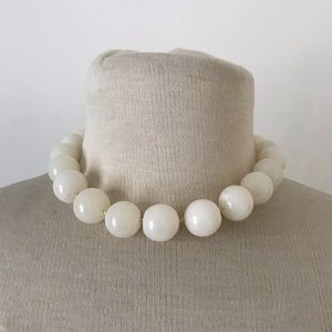 Oversized White Pearl Necklace